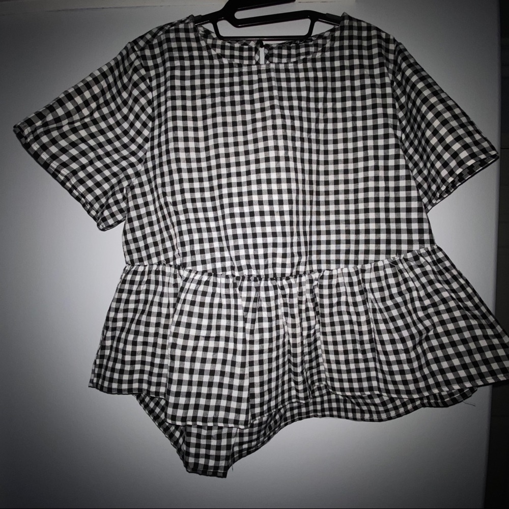 Gingham peplum too